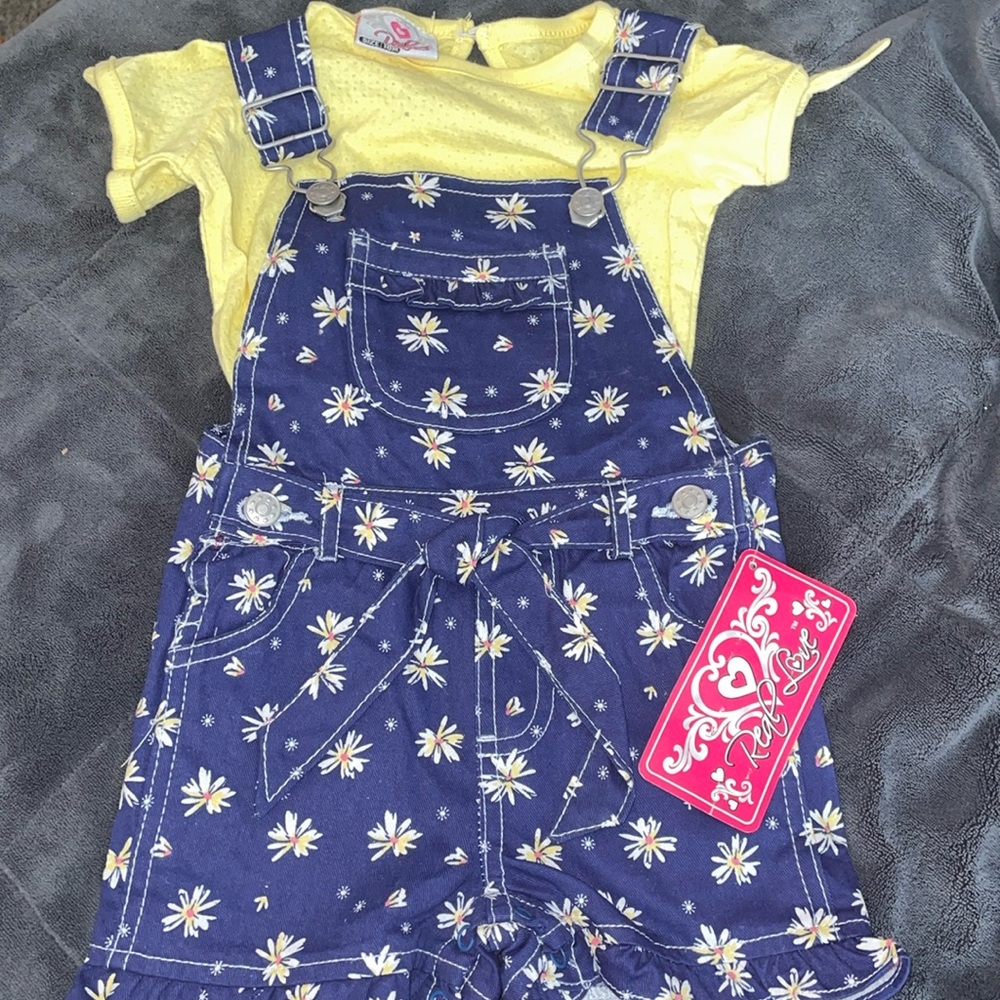 Real Love Kid’s 2Piece Overall Short Set